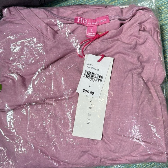 Hale Bob 2pc Slouchy pajama pants set in the color pink Sz Large - Picture 2 of 2